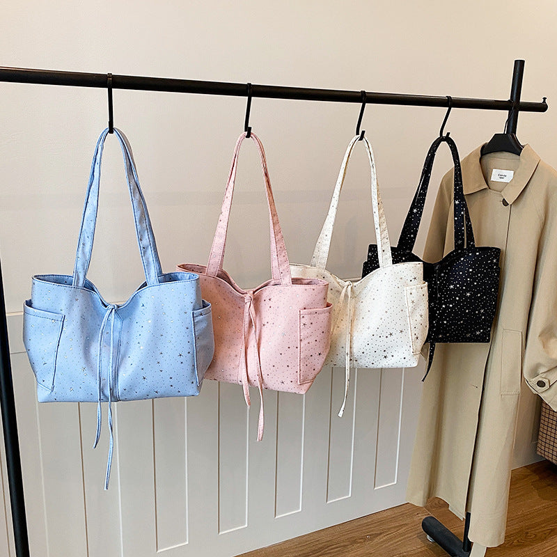 WoStar-Patterned Canvas Tote Bag LoungeYard — product view 1