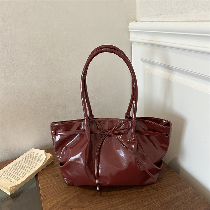Sleek Patent Leather Tote Bag — product view 7