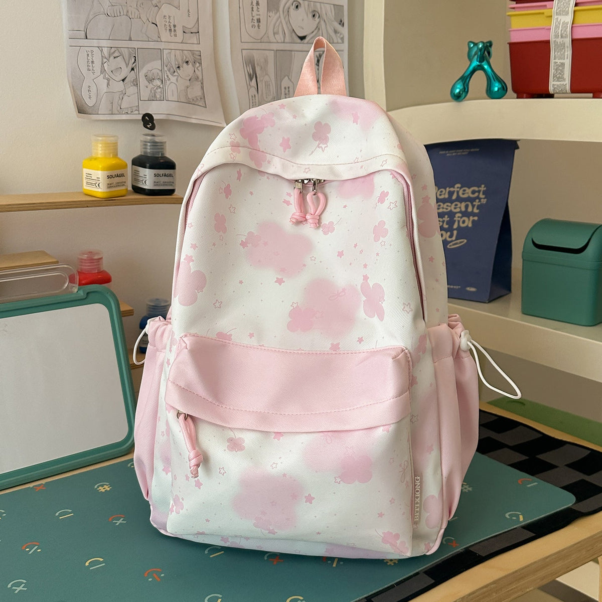 Cute Floral-Printed Backpack LoungeYard — product view 7