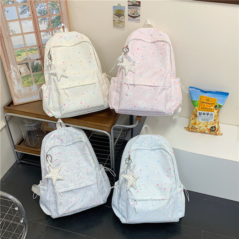 Star-Embellished School Backpack LoungeYard — product view 4