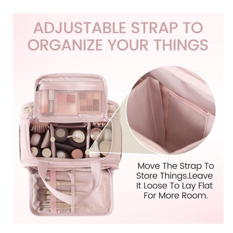 Cosmetic transport bag made of durable material with removable dividers LoungeYard — product view 3
