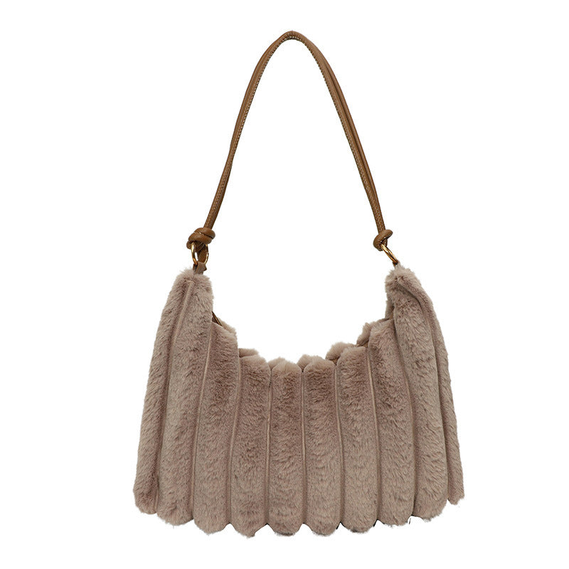 Plush Leopard Print Shoulder Bag — product view 6