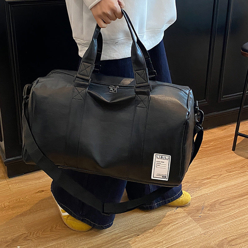 Premium Leather Weekender Duffle LoungeYard — product view 1