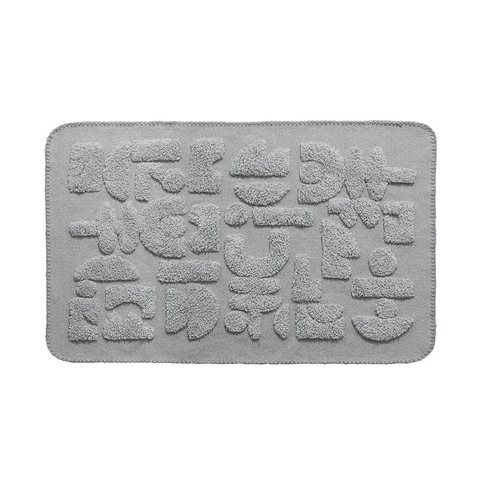 Luxurious organic cotton bath mat with relief pile structure LoungeYard — product view 7