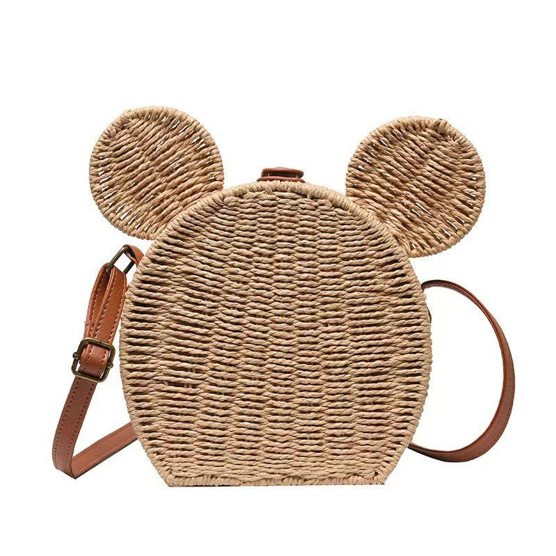 Women's Round Basket Shoulder Bag LoungeYard — product view 5