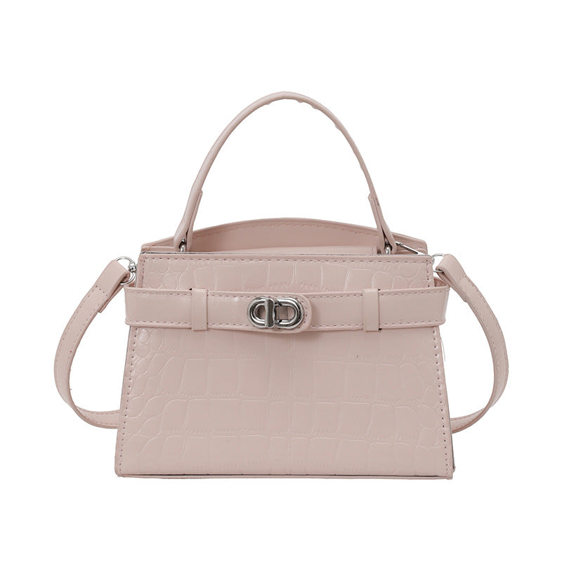 Croc-Embossed Structured Handbag — product view 4