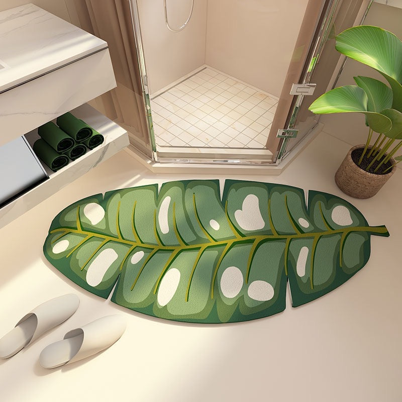 Decorative Leaf-Shaped Bath Mat — product view 4