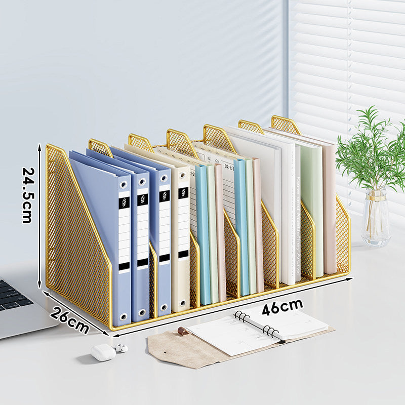 Mesh Desktop Vertical File and Folder Organizer Rack with Wide Slots and Non-Slip Base — product view 6