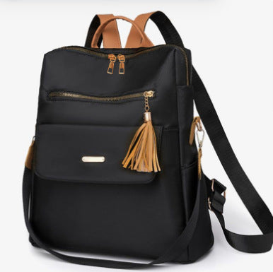 Multi-Functional Backpack with Decorative Tassel LoungeYard — product view 6