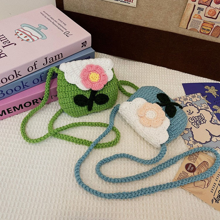 Floral-Themed Crochet Mini Bag — product view 4