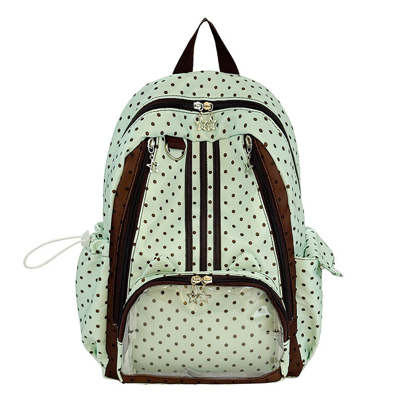 Playful Polka Dot School Backpack LoungeYard — product view 3