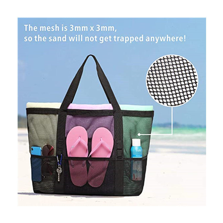 Practical beach bag with mesh design LoungeYard — product view 1