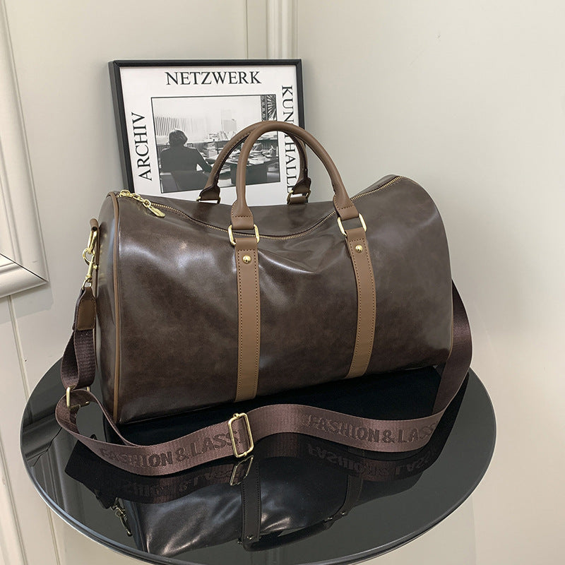 Premium Leather Travel Duffle Bag LoungeYard — product view 1