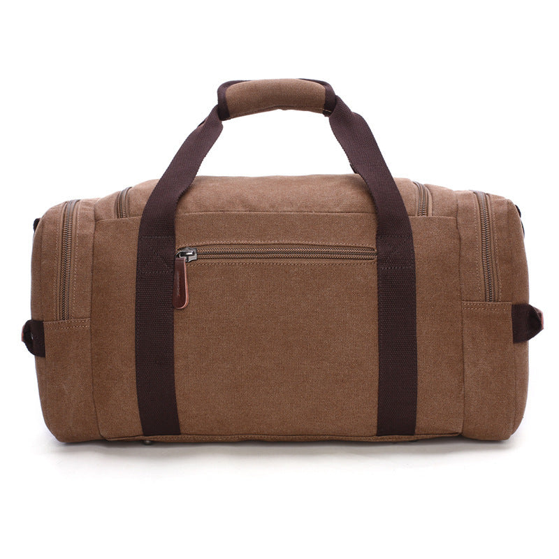 Spacious travel bag with high-quality leather trim LoungeYard — product view 3