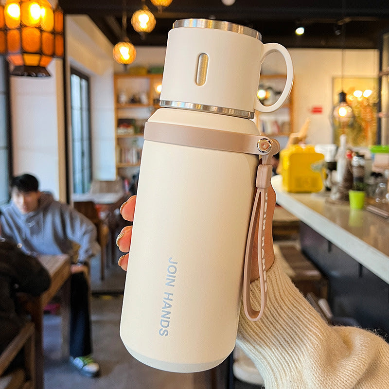 Women's Insulating Water Bottle with Practical Carrying Handle LoungeYard — product view 3