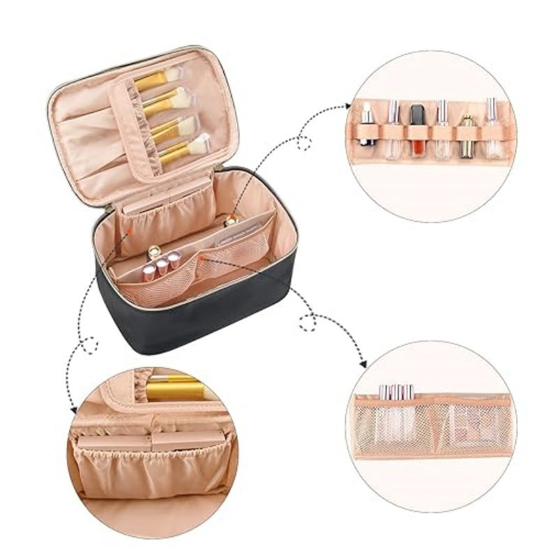 Cosmetic Organizer Bag with Structured Design and Versatile Compartments LoungeYard — product view 3
