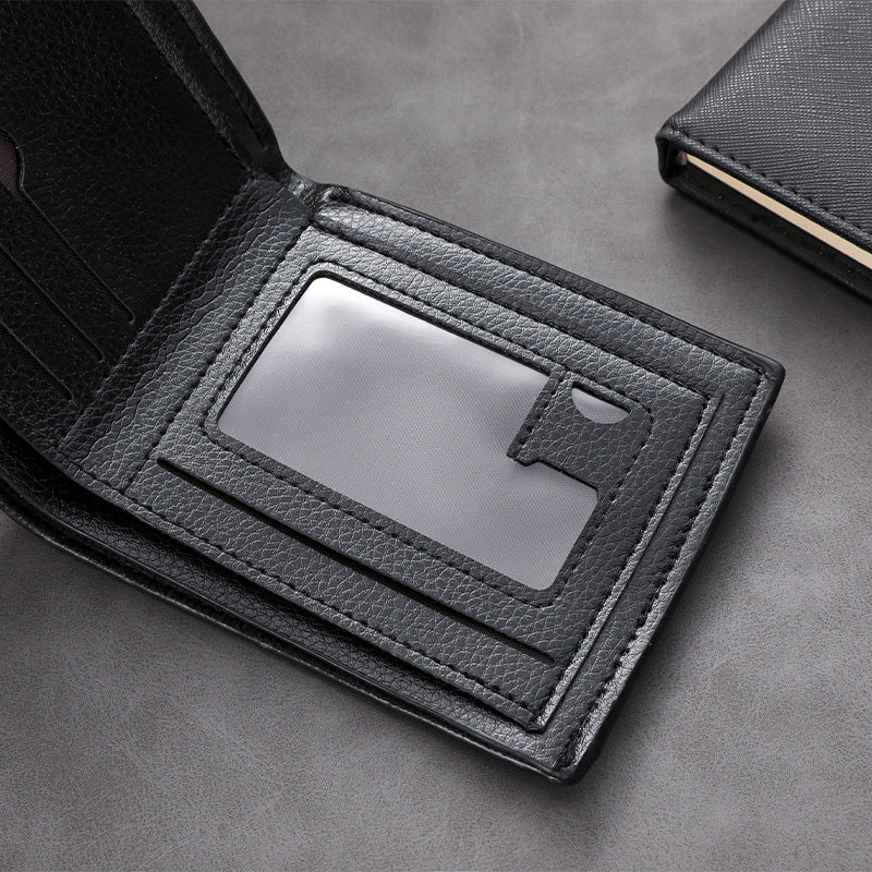 Textured Bi-Fold Leather Wallet LoungeYard — product view 3