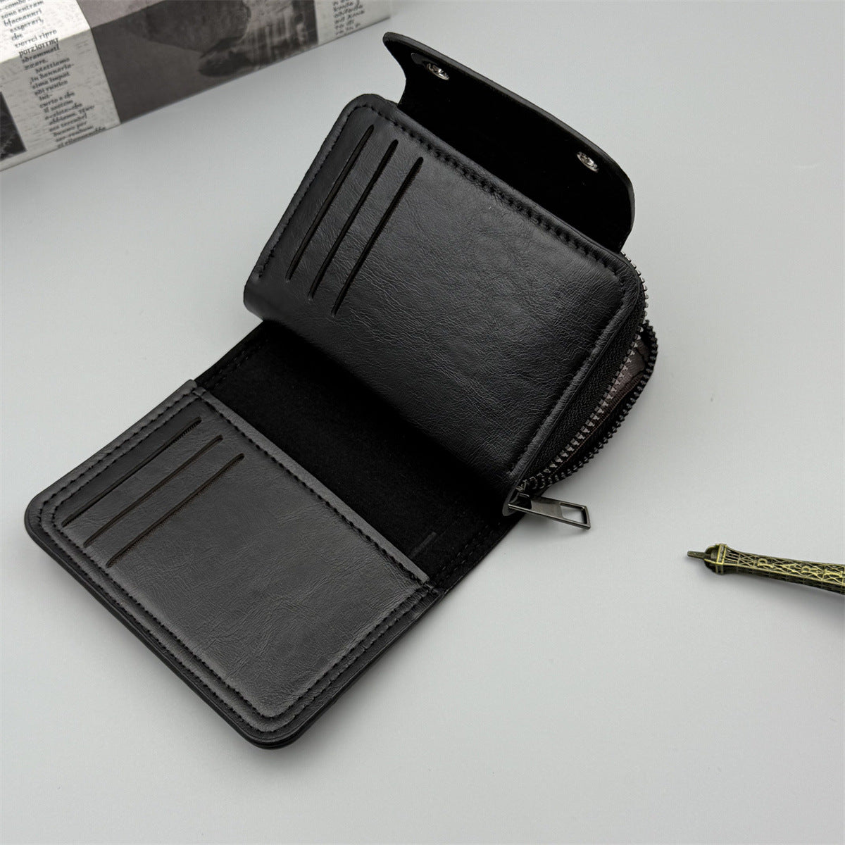 Compact RFID-Blocking Leather Wallet — product view 6