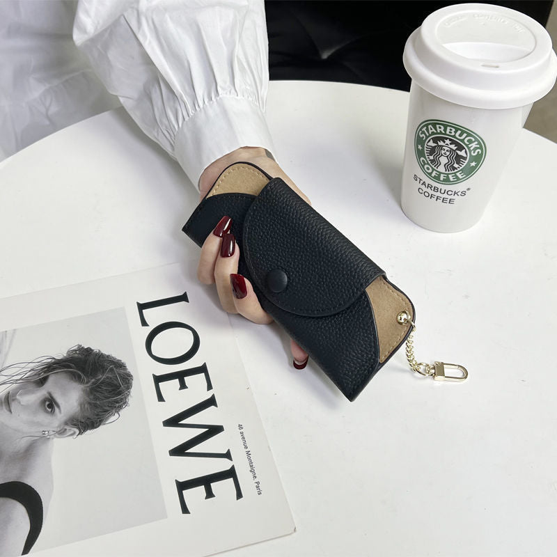 Textured Leather Zip Coin Purse LoungeYard — product view 7
