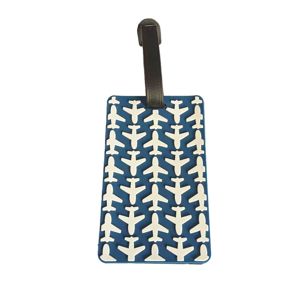 Unisex luggage tag in modern airplane design LoungeYard — product view 6