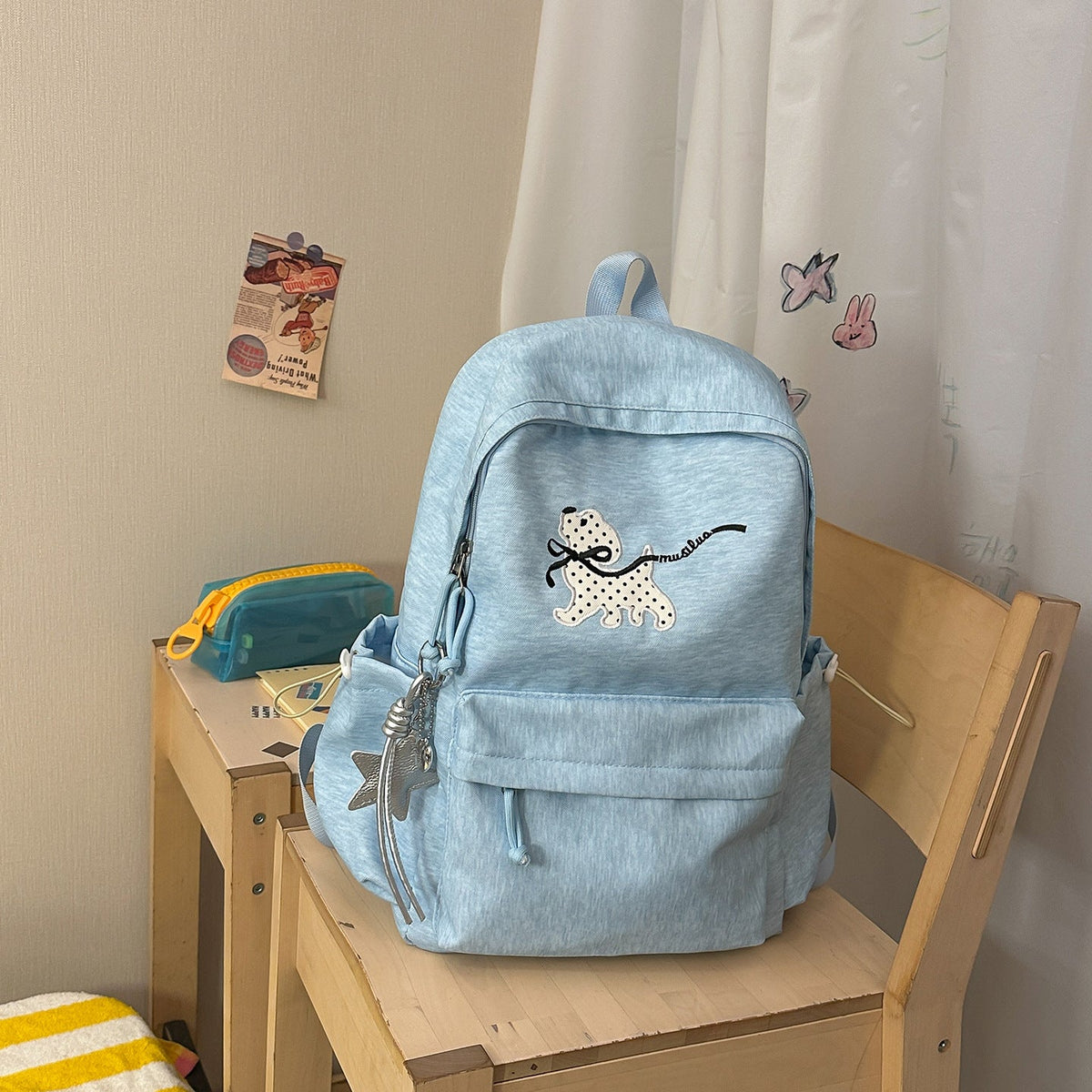 Playful Cartoon Dog-Themed Backpack LoungeYard — product view 6
