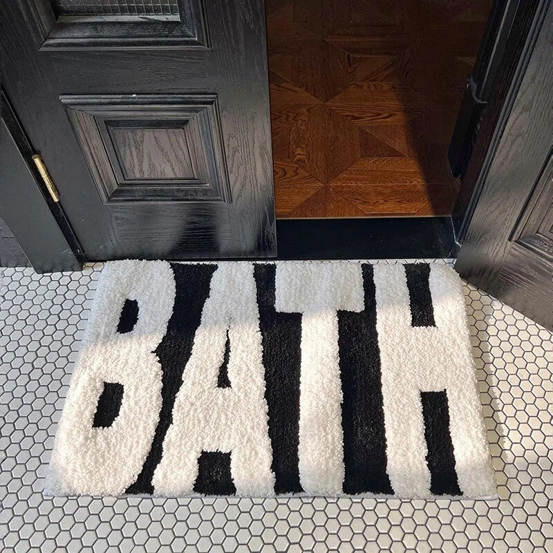 Playful Text Bath Mat LoungeYard — product view 2