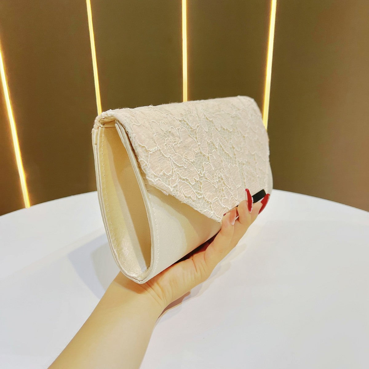 Elegant Floral Lace Evening Clutch — product view 2