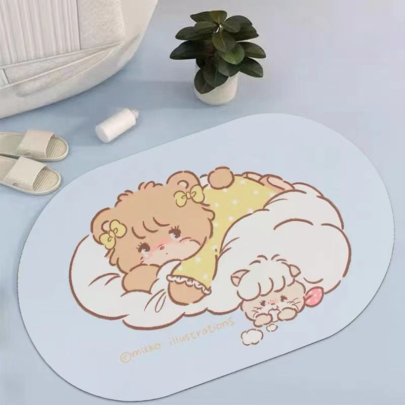 Cute Cartoon Character Bath Mat — product view 3