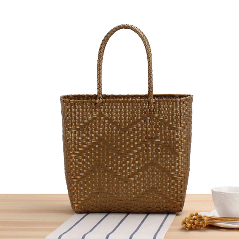Braided shopping bag with structured design LoungeYard — product view 2
