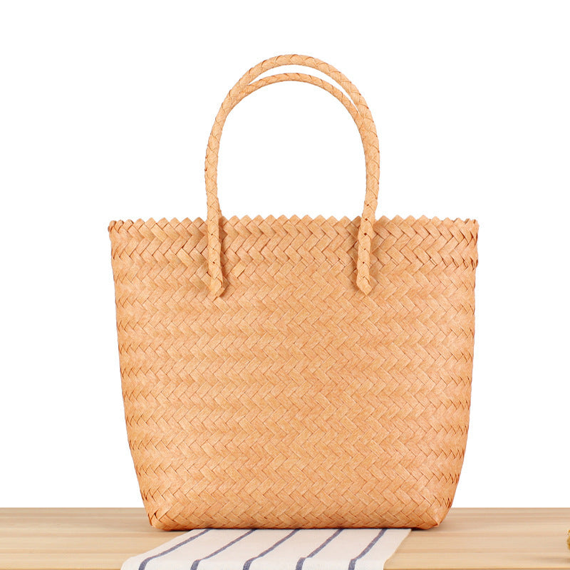 Braided Tote Bag with Sturdy Carry Handles LoungeYard — product view 5