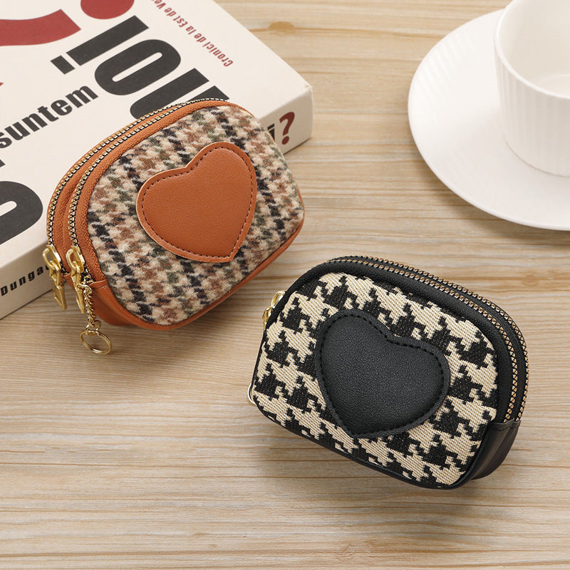 Stylish Double Zippered Coin Pouch — product view 1