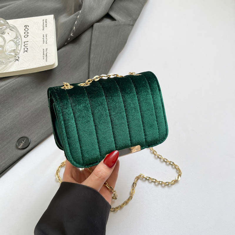 Elegant Quilted Velvet Crossbody Bag LoungeYard — product view 6