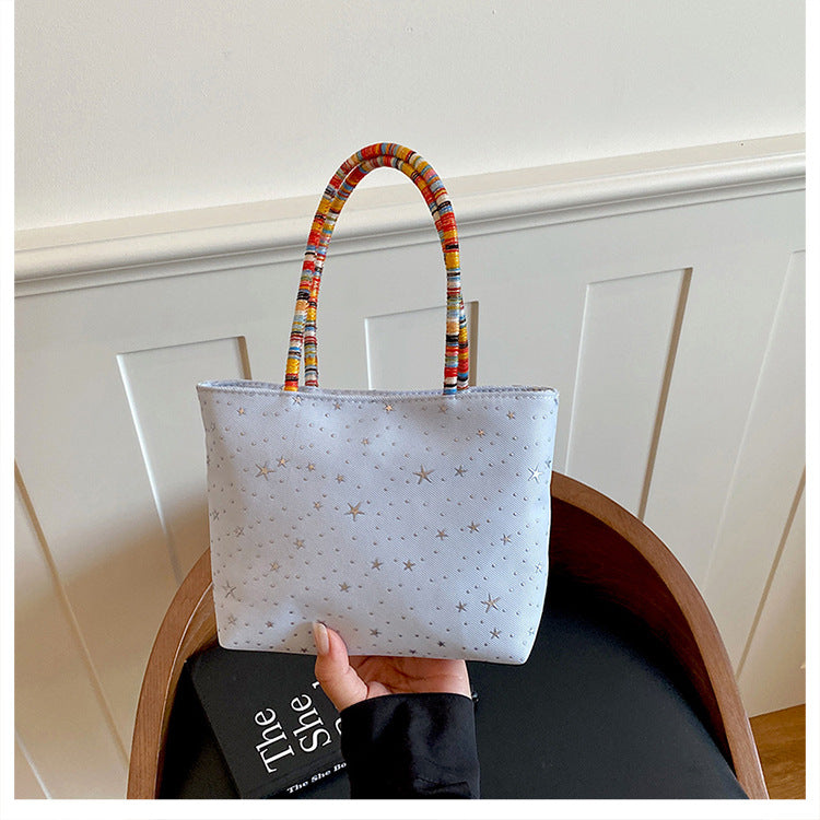 Star-Patterned Casual Tote Bag — product view 1