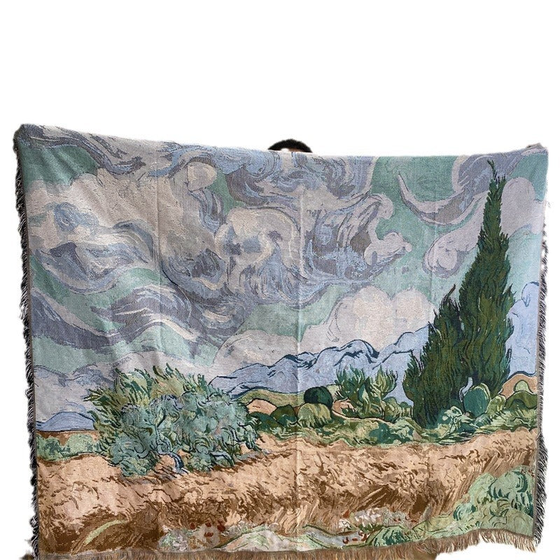 Artistic Landscape Tapestry Throw — product view 5