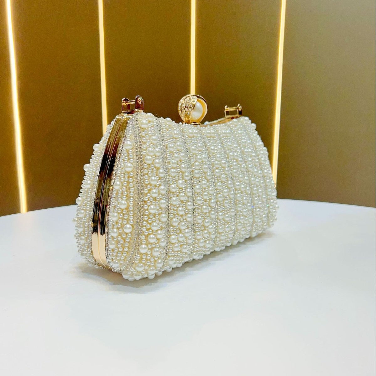 Pearl-Embellished Evening Clutch — product view 2