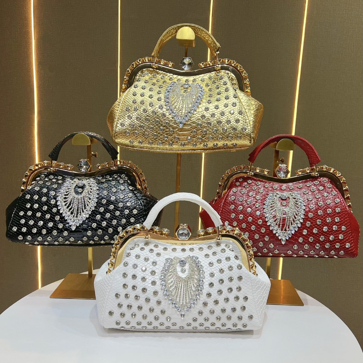 Luxurious Crystal-Embellished Evening Handbag — product view 4