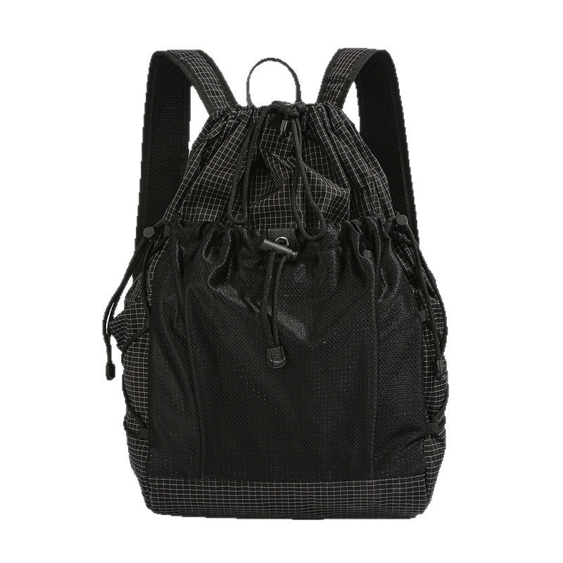 Versatile Mesh-Panel Drawstring Backpack LoungeYard — product view 1