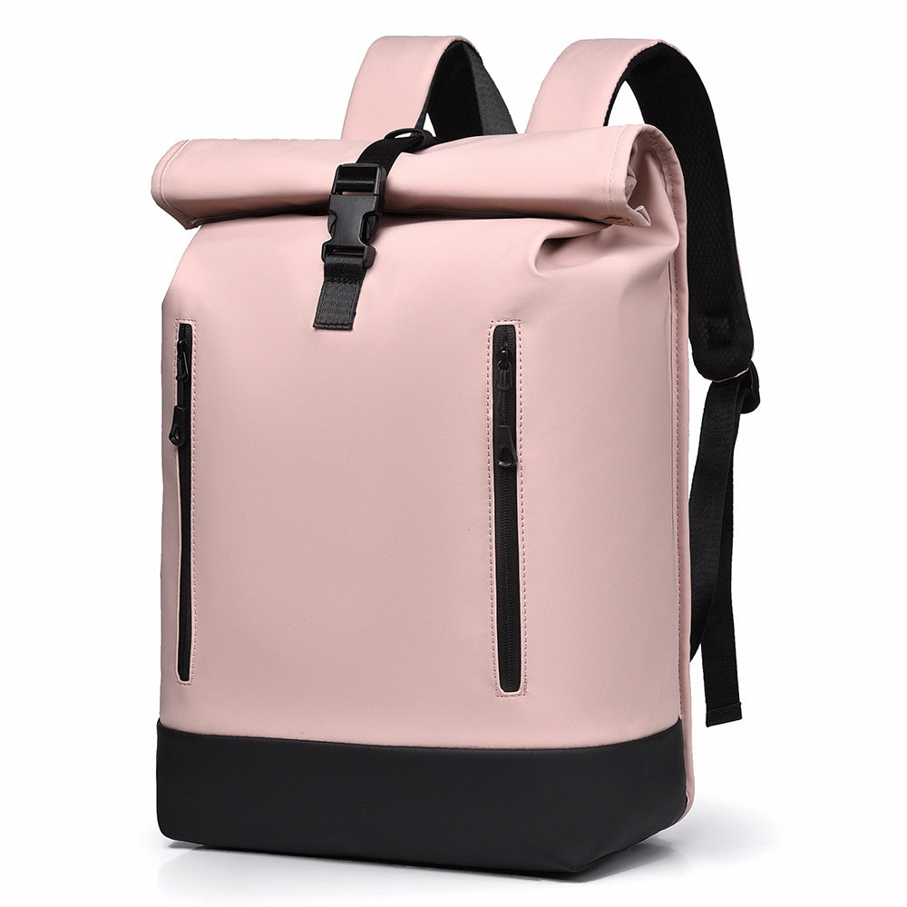 Stylish Waterproof Rolltop Backpack LoungeYard — product view 2