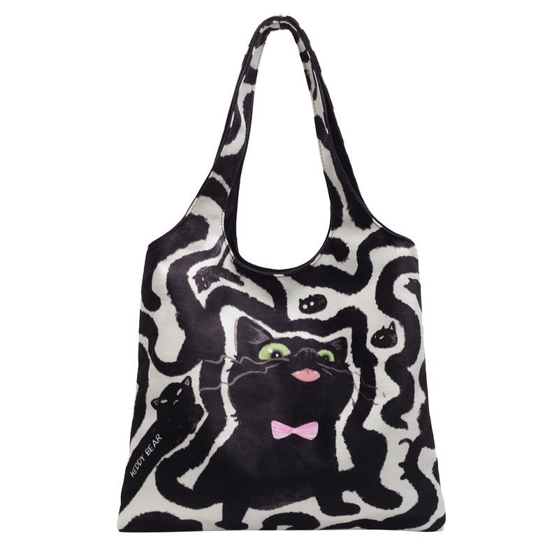 Shoulder bag with playful cat motif LoungeYard — product view 6