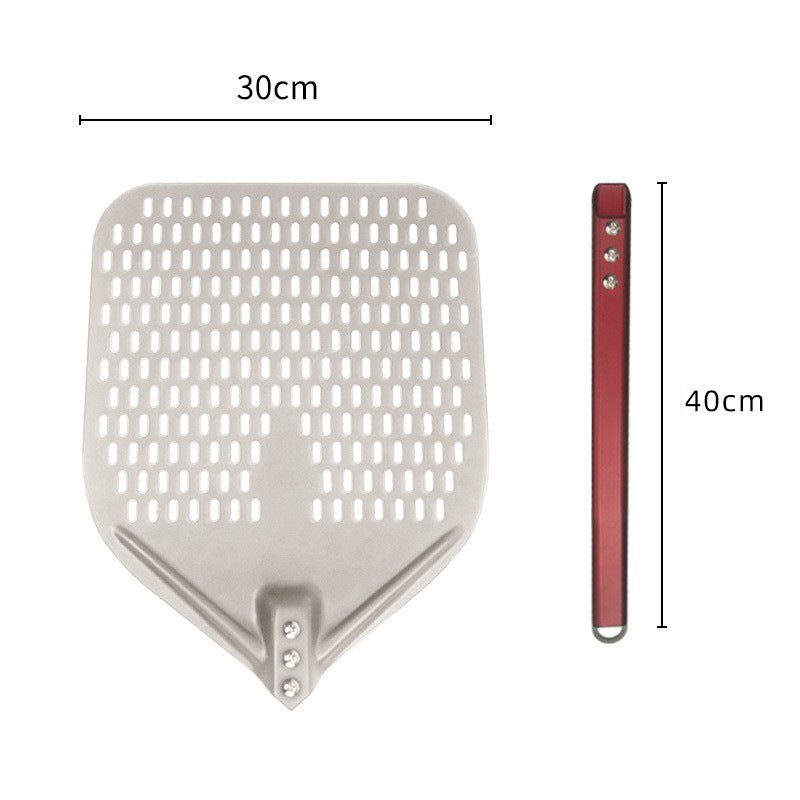 perforated aluminum pizza peel with detachable ergonomic handle LoungeYard — product view 2