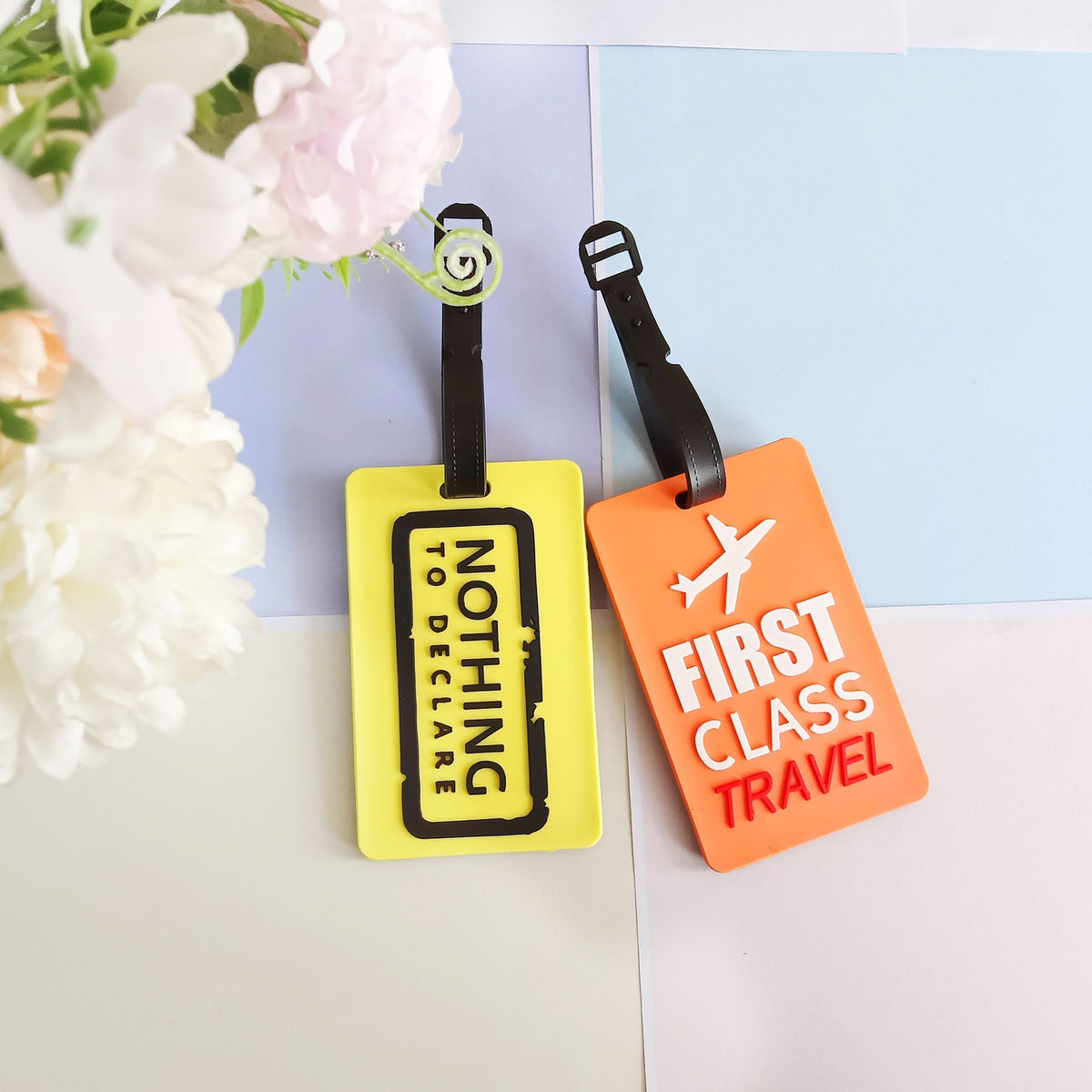 Unisex Luggage Tag with Airplane Design LoungeYard — product view 4