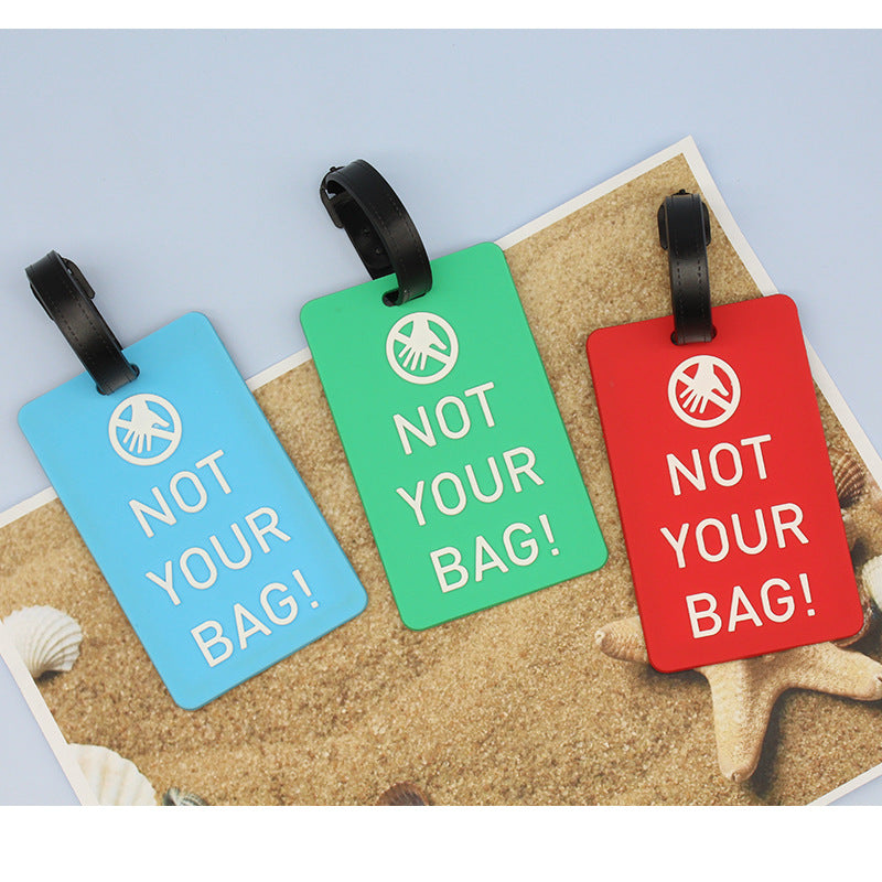 Unisex Luggage Tag with Humorous Statement LoungeYard — product view 3