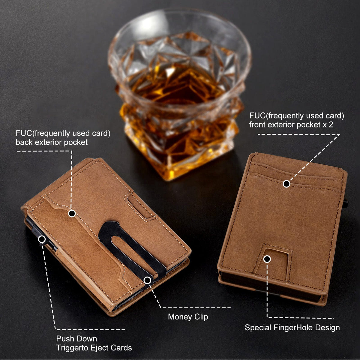 Slim RFID-Blocking Carbon Fiber Cardholder LoungeYard — product view 2