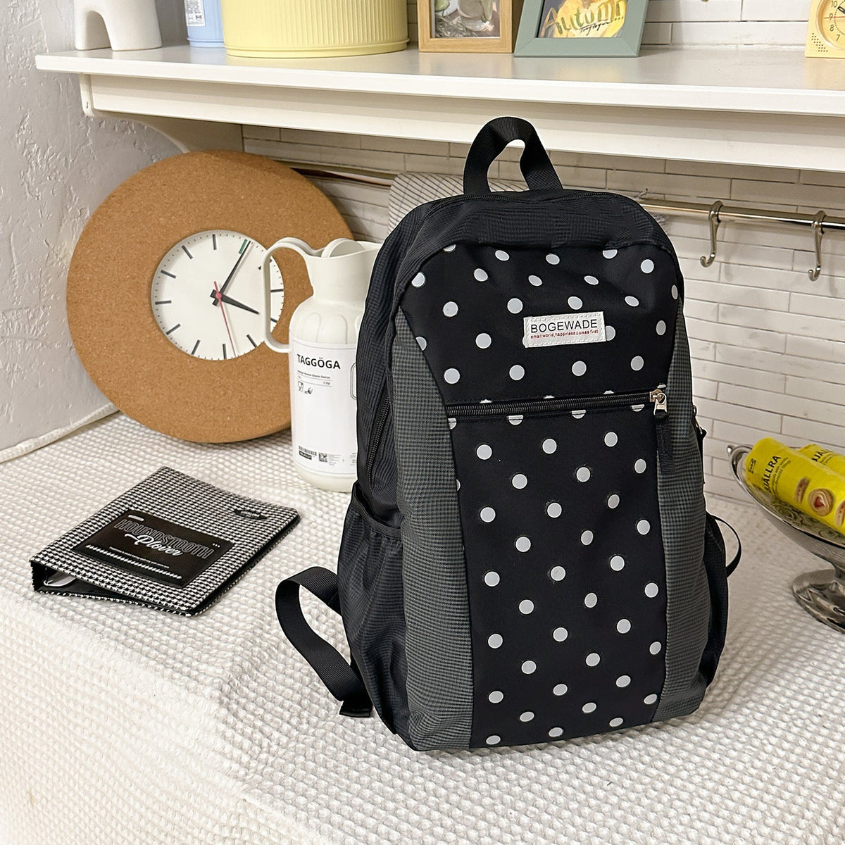 Durable Polka Dot Backpack LoungeYard — product view 6