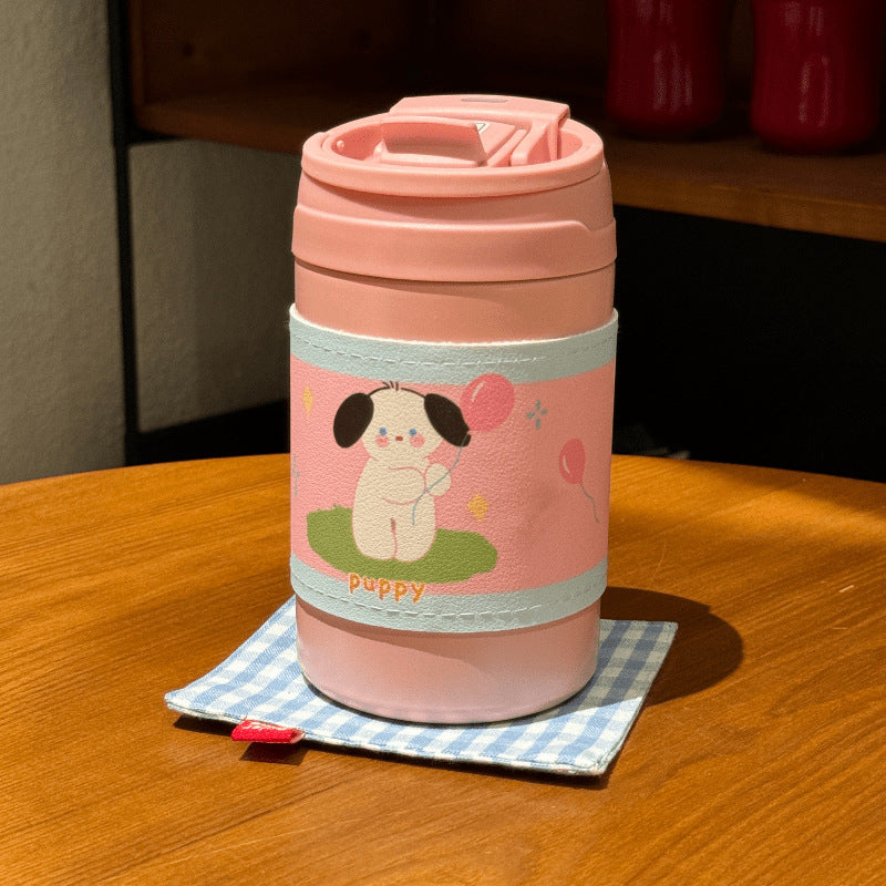Women's Insulated Coffee Mug with Cute Bunny Design LoungeYard — product view 6