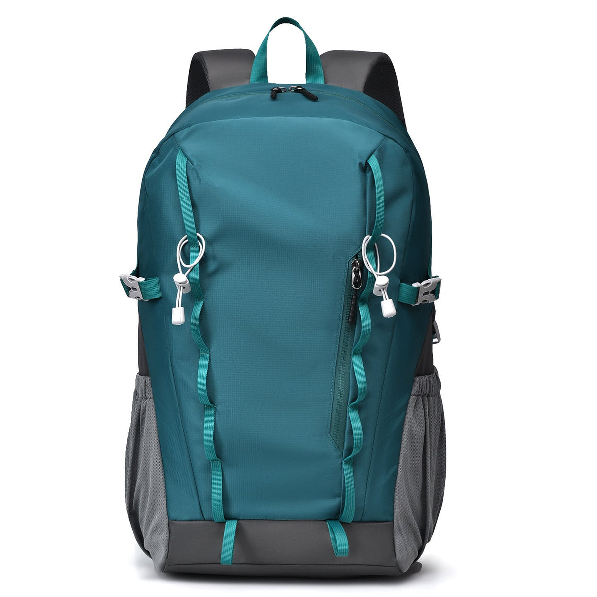 Unisex nan robust outdoor backpack with padded laptop compartment, side mesh pockets and adjustable compression straps LoungeYard — product view 4