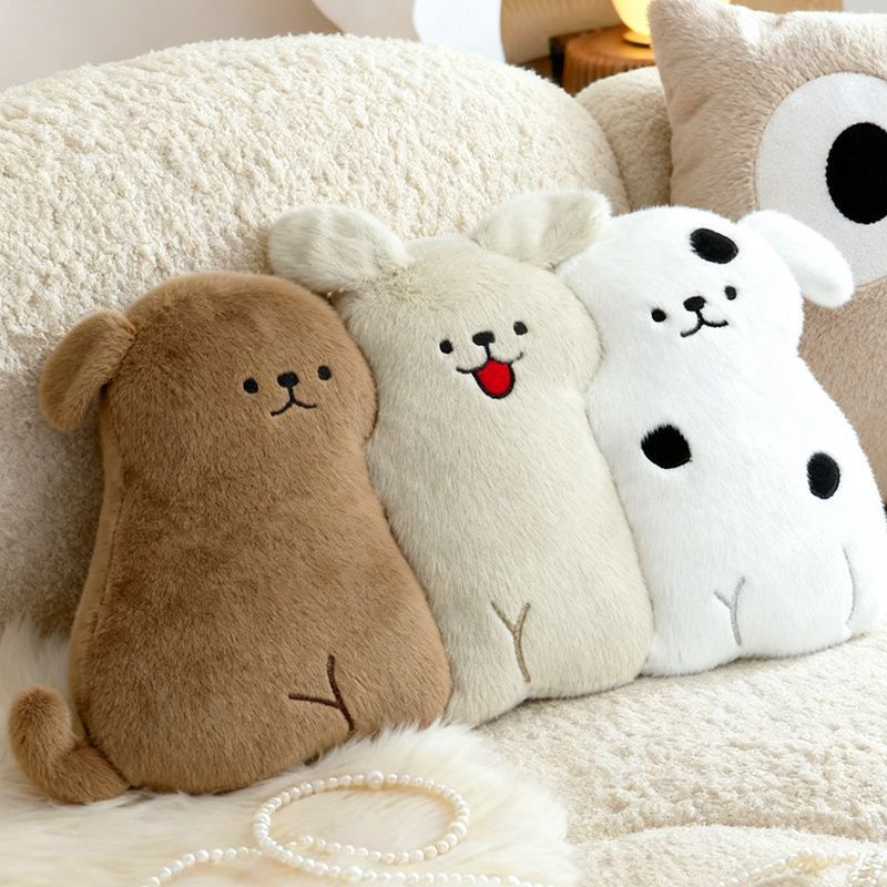 Plush decorative pillow in animal cartoon shape with extra soft filling and non-slip back — product view 3
