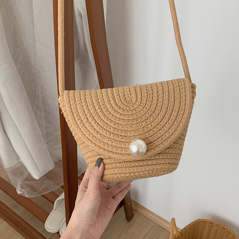 Shoulder bag with elegant pearl closure LoungeYard — product view 7