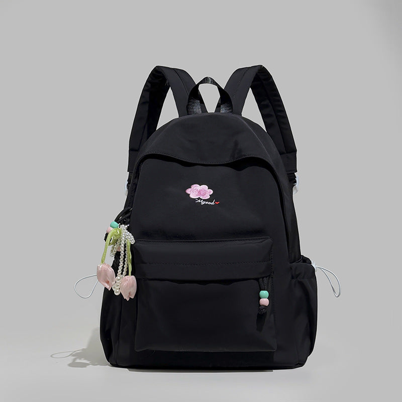 Elegant Floral Embellished Backpack LoungeYard — product view 7