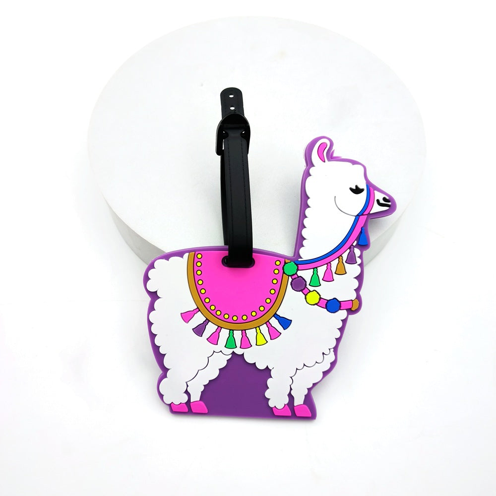 Whimsical Llama Luggage Tag LoungeYard — product view 5